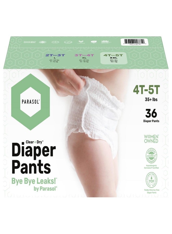 PARASOL Clear+Dry Diaper Pants | Natural Training Diapers | Pure Ingredients, Water Based Ink, Non-Woven Fabric with Dermatest Excellent Seal | Rash Protection Diaper Set, Size 6 (35+ lbs.) 36 Ct